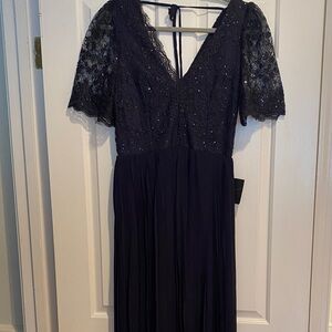 Soieblu Navy Lace Gown